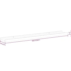 vidaXL Estantes de pared 2 unidades 100x9x3 cm Blanco Discount