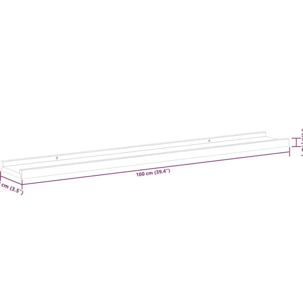 vidaXL Estantes de pared 2 unidades 100x9x3 cm Blanco Discount