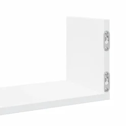 vidaXL Estantes de pared 2 uds madera ingeniería blanca 58x18x18 cm Blanco Discount