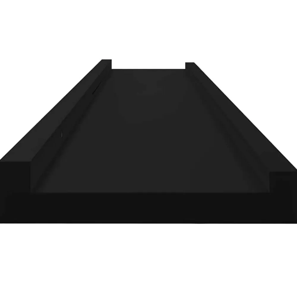 vidaXL Estantes de pared 2 unidades 100x9x3 cm Negro Clearance