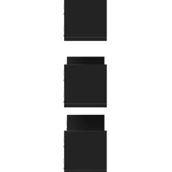 vidaXL Estantes de pared 3 uds madera de ingeniería 58x18x18 cm Negro Sale