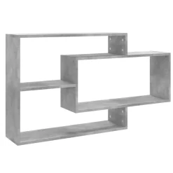 vidaXL Estantes de pared de contrachapada gris hormigón 104x20x58,5 cm Gris hormigón Sale