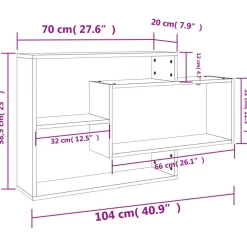 vidaXL Estantes de pared de contrachapada gris hormigón 104x20x58,5 cm Gris hormigón Sale
