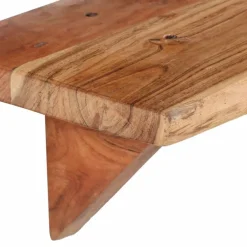 vidaXL Estantes de pared 2 uds madera maciza de acacia 60x20x18 cm Discount