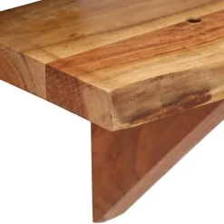 vidaXL Estantes de pared 2 uds madera maciza de acacia 60x20x18 cm Discount