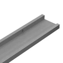 vidaXL Estantes de pared 2 unidades 100x9x3 cm Gris New