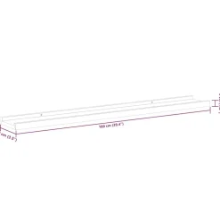 vidaXL Estantes de pared 2 unidades 100x9x3 cm Gris New