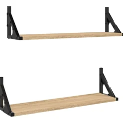 vidaXL Estanterías-Estantes de pared 2 unidades 60x15x15,5 cm