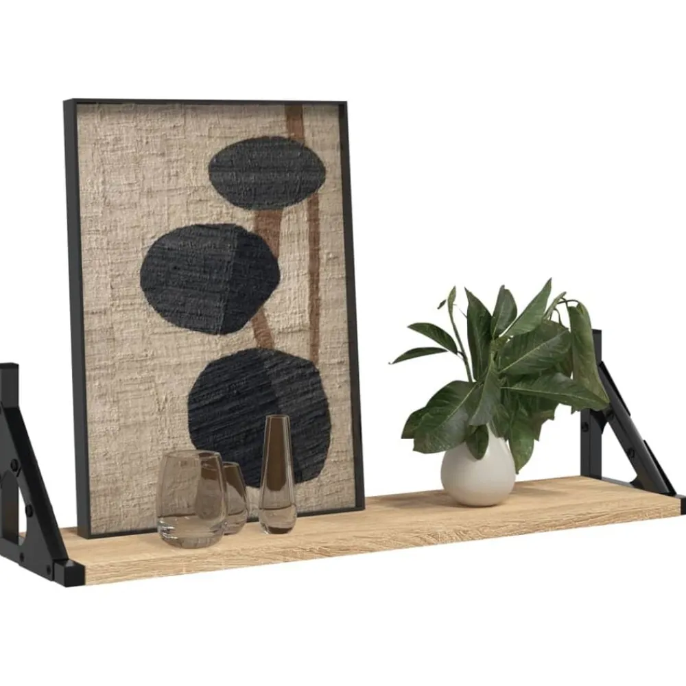 vidaXL Estanterías-Estantes de pared 2 unidades 60x15x15,5 cm