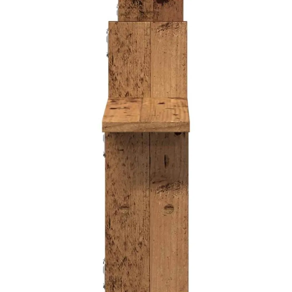vidaXL Estantes de pared 2 uds madera ingeniería envejecida 38x12x38cm Madera antigua Online