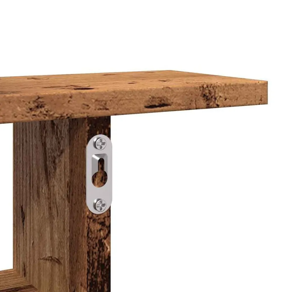 vidaXL Estantes de pared 2 uds madera ingeniería envejecida 38x12x38cm Madera antigua Online