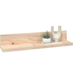 vidaXL Estanterías-Estantes de pared 2 uds madera maciza de pino 50x11x9 cm