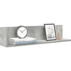 vidaXL Estantes de pared 2 uds madera gris hormigón 75x16,5x16,5 cm Gris hormig&oacute;n Online