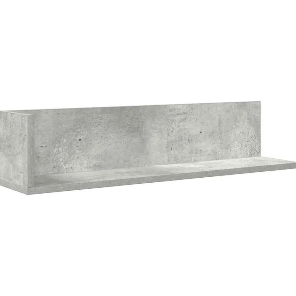 vidaXL Estantes de pared 2 uds madera gris hormigón 75x16,5x16,5 cm Gris hormigón Online