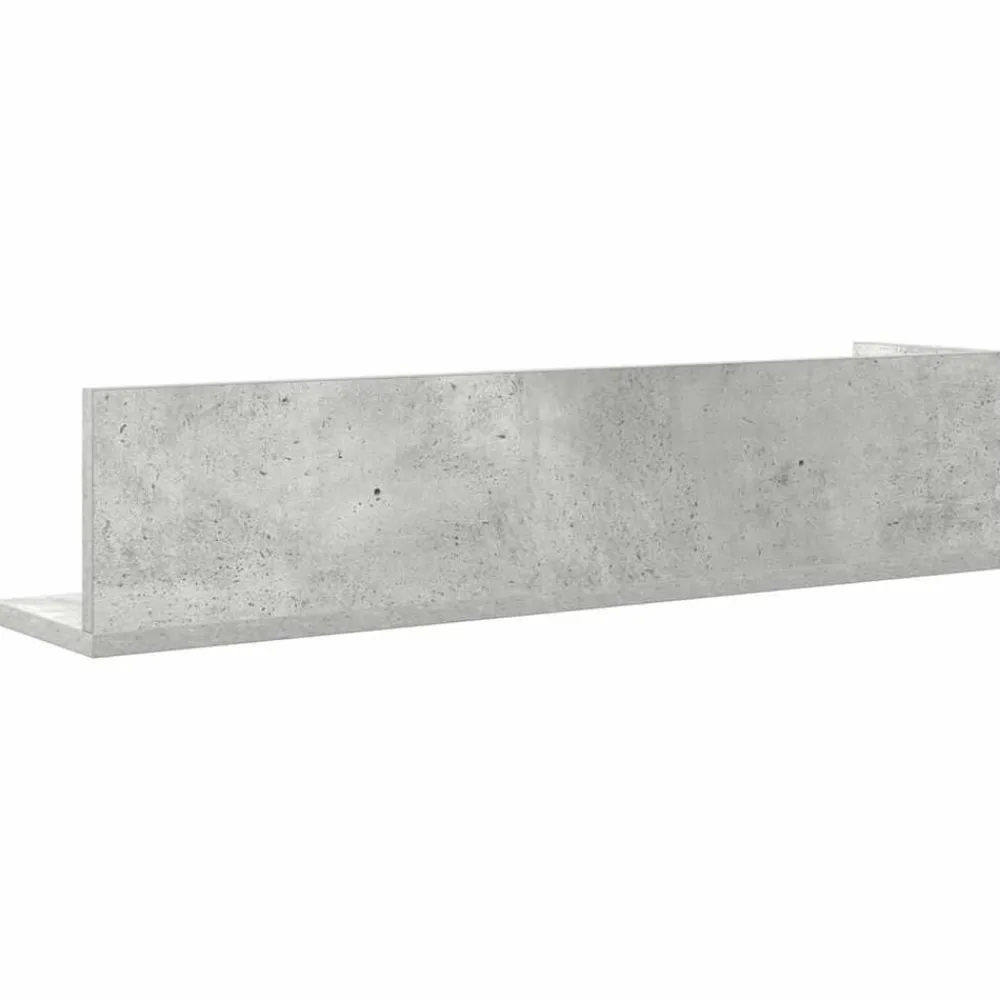 vidaXL Estantes de pared 2 uds madera gris hormigón 75x16,5x16,5 cm Gris hormigón Online