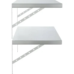 vidaXL Estantes de pared 2 uds acero inoxidable 100x40 cm Plateado Online