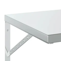 vidaXL Estantes de pared 2 uds acero inoxidable 100x40 cm Plateado Online