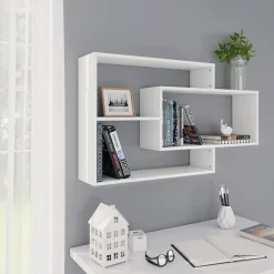 vidaXL Estanterías-Estantes de pared de madera contrachapada 104x20x58,5 cm