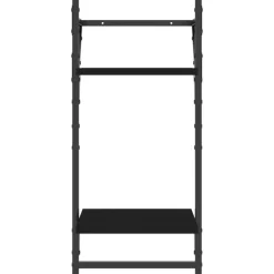 vidaXL Estanterías-Estantes de pared 2 niveles con barras 2 uds 30x25x65 cm