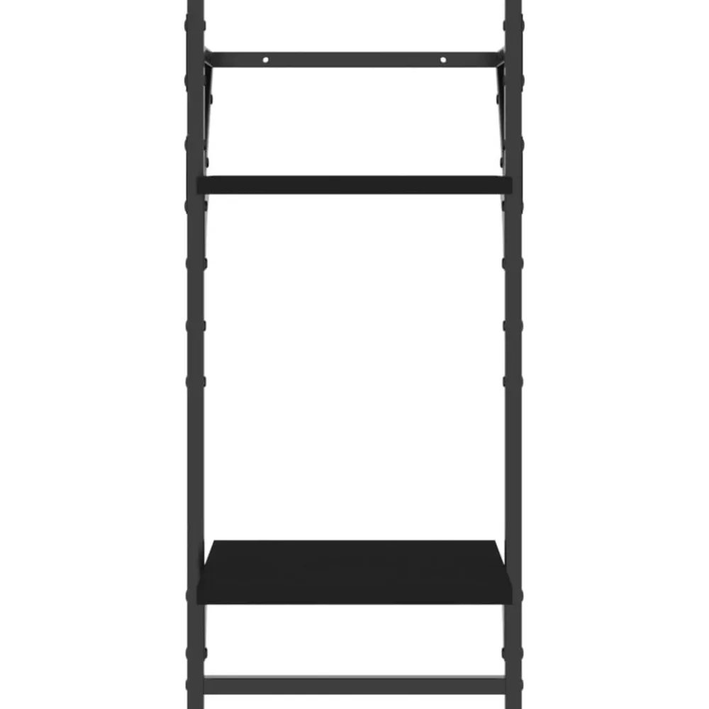 vidaXL Estanterías-Estantes de pared 2 niveles con barras 2 uds 30x25x65 cm