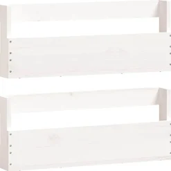 vidaXL Productos Del Hogar-Estantes de zapatos de pared 2 uds madera pino 59x9x23cm