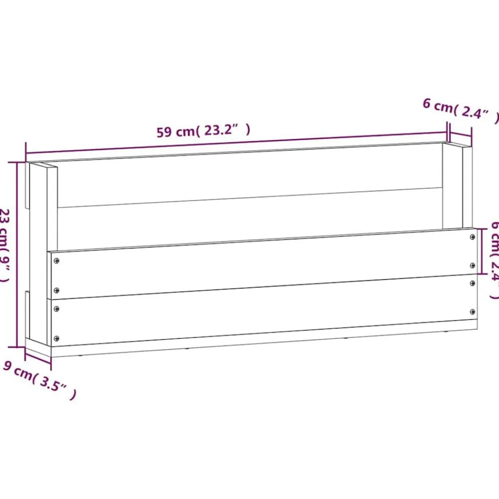 vidaXL Productos Del Hogar-Estantes de zapatos de pared 2 uds madera pino 59x9x23cm