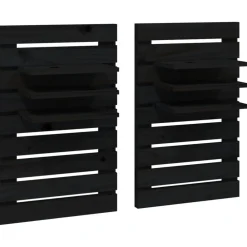 vidaXL Estanterías-Estantes mesitas de pared 2 uds madera maciza de pino