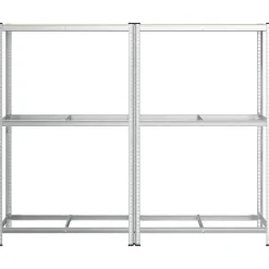 vidaXL Almacenamiento Industrial-Estantes para neumáticos de 2 capas 2 uds acero plateados