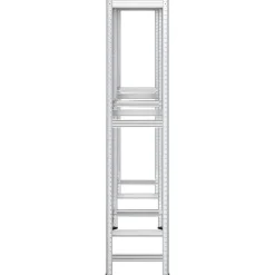 vidaXL Almacenamiento Industrial-Estantes para neumáticos de 2 capas 2 uds acero plateados