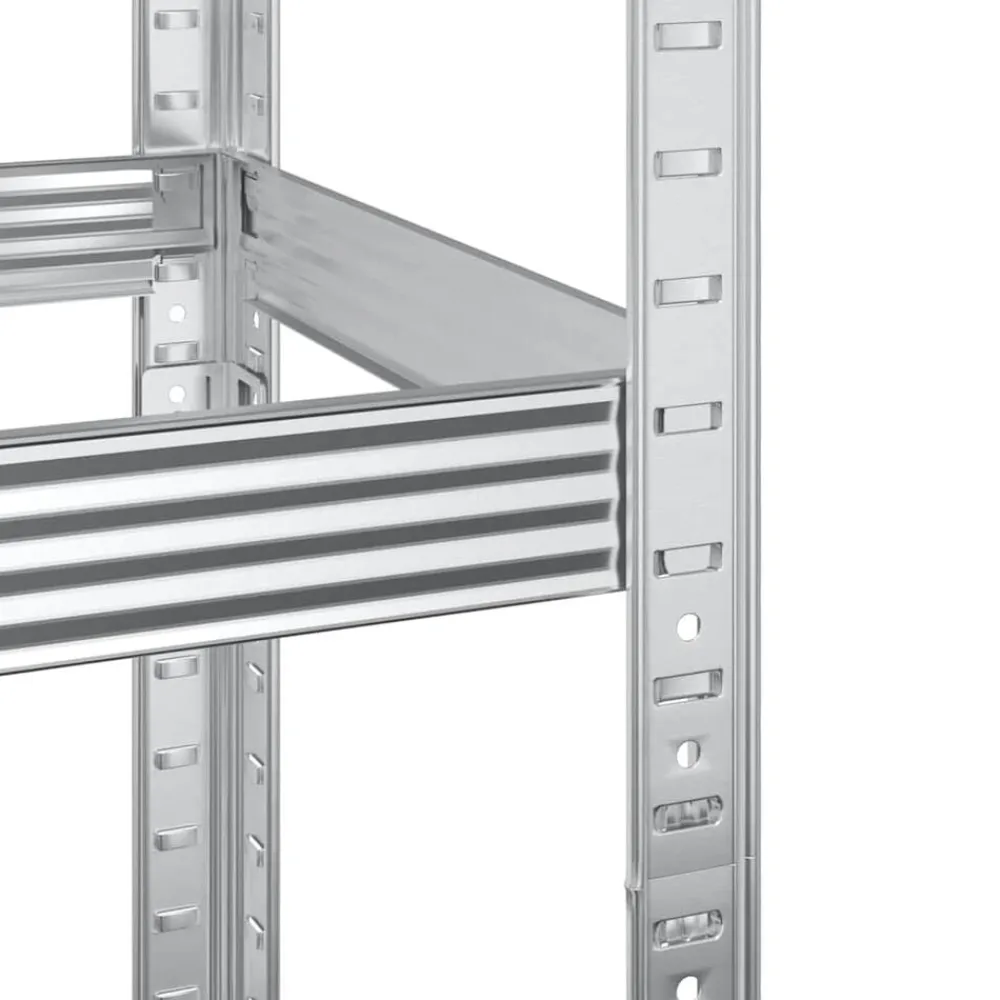 vidaXL Almacenamiento Industrial-Estantes para neumáticos de 2 capas 2 uds acero plateados