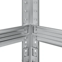 vidaXL Almacenamiento Industrial-Estantes para neumáticos de 2 capas 2 uds acero plateados