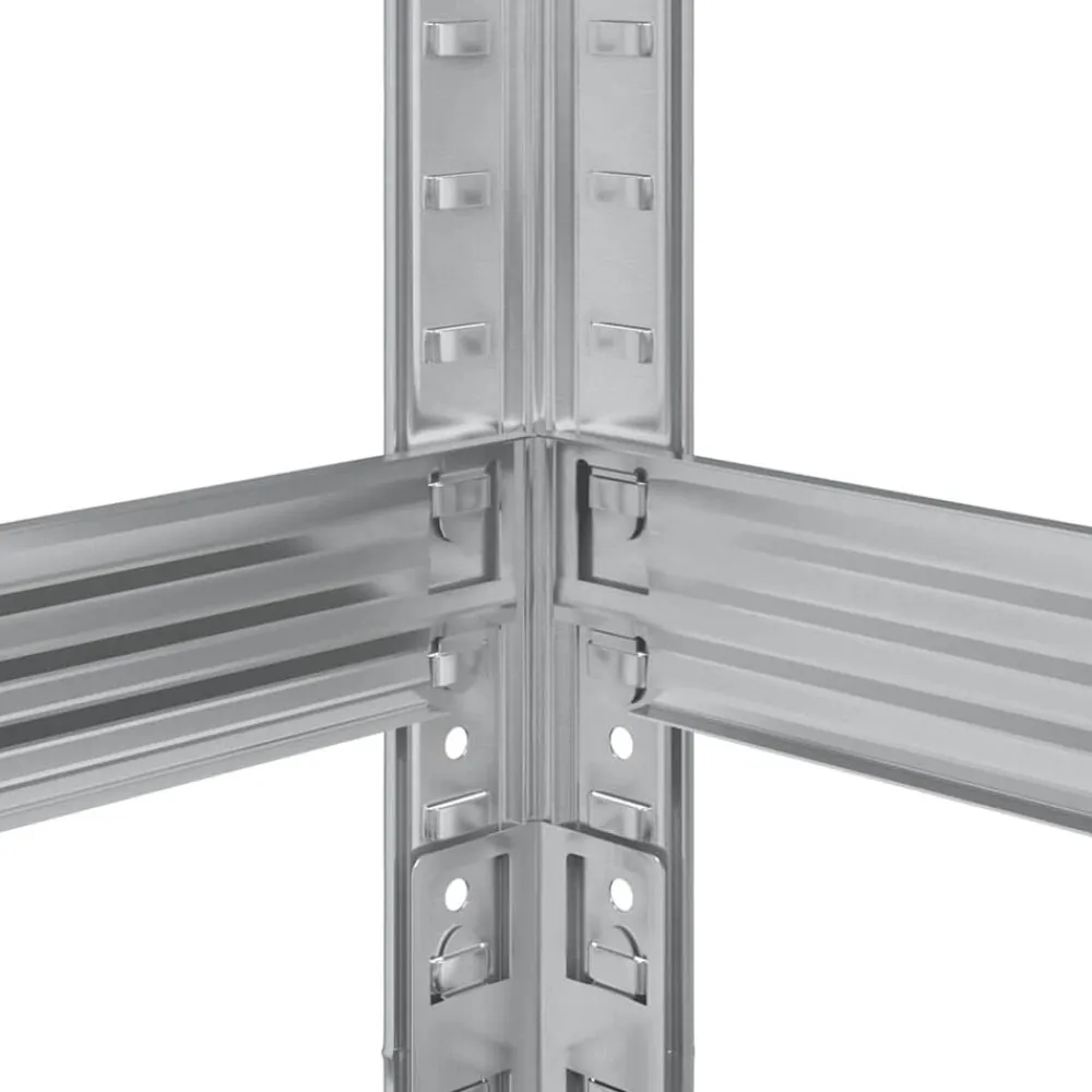 vidaXL Almacenamiento Industrial-Estantes para neumáticos de 2 capas 2 uds acero plateados