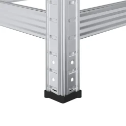 vidaXL Almacenamiento Industrial-Estantes para neumáticos de 2 capas 2 uds acero plateados