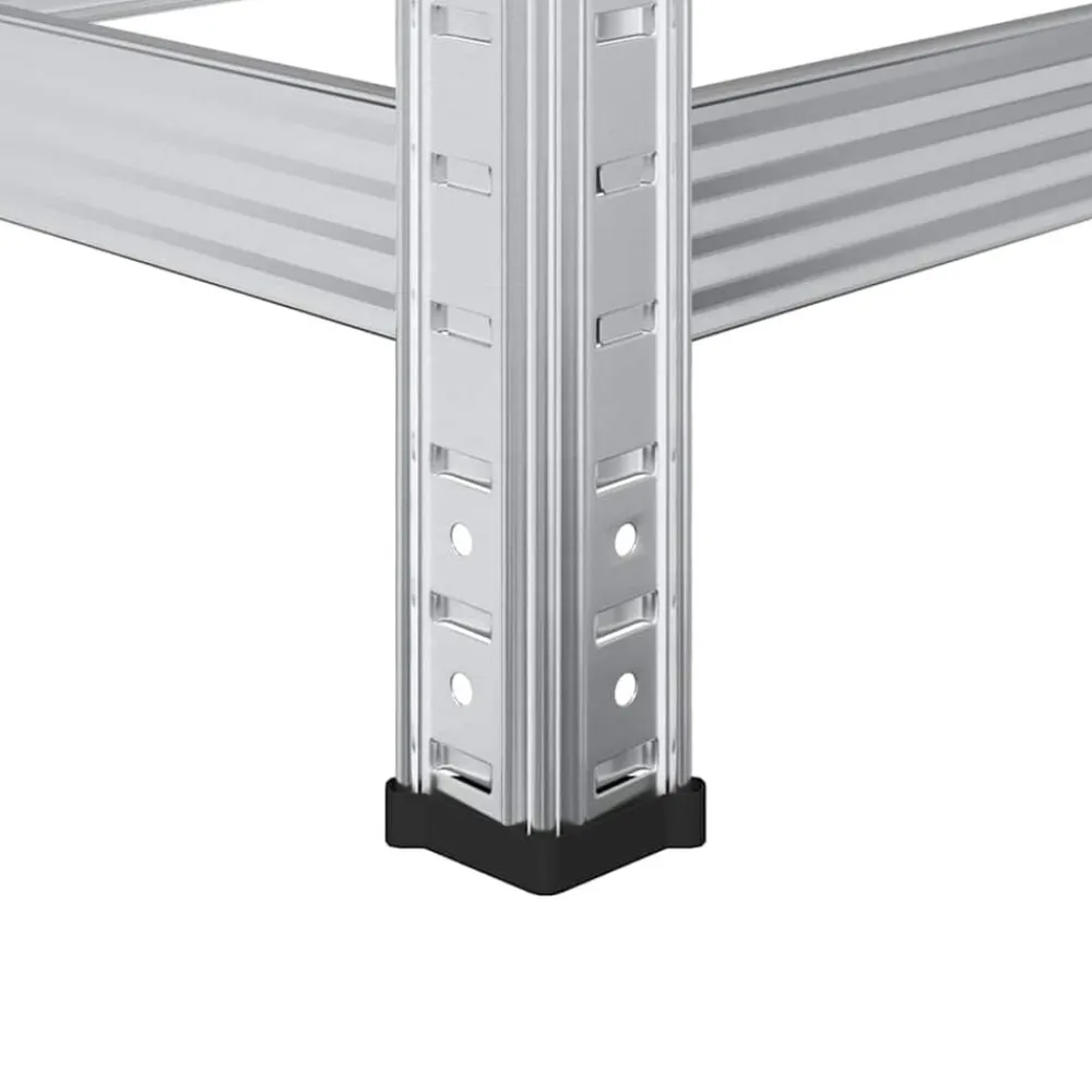 vidaXL Almacenamiento Industrial-Estantes para neumáticos de 2 capas 2 uds acero plateados