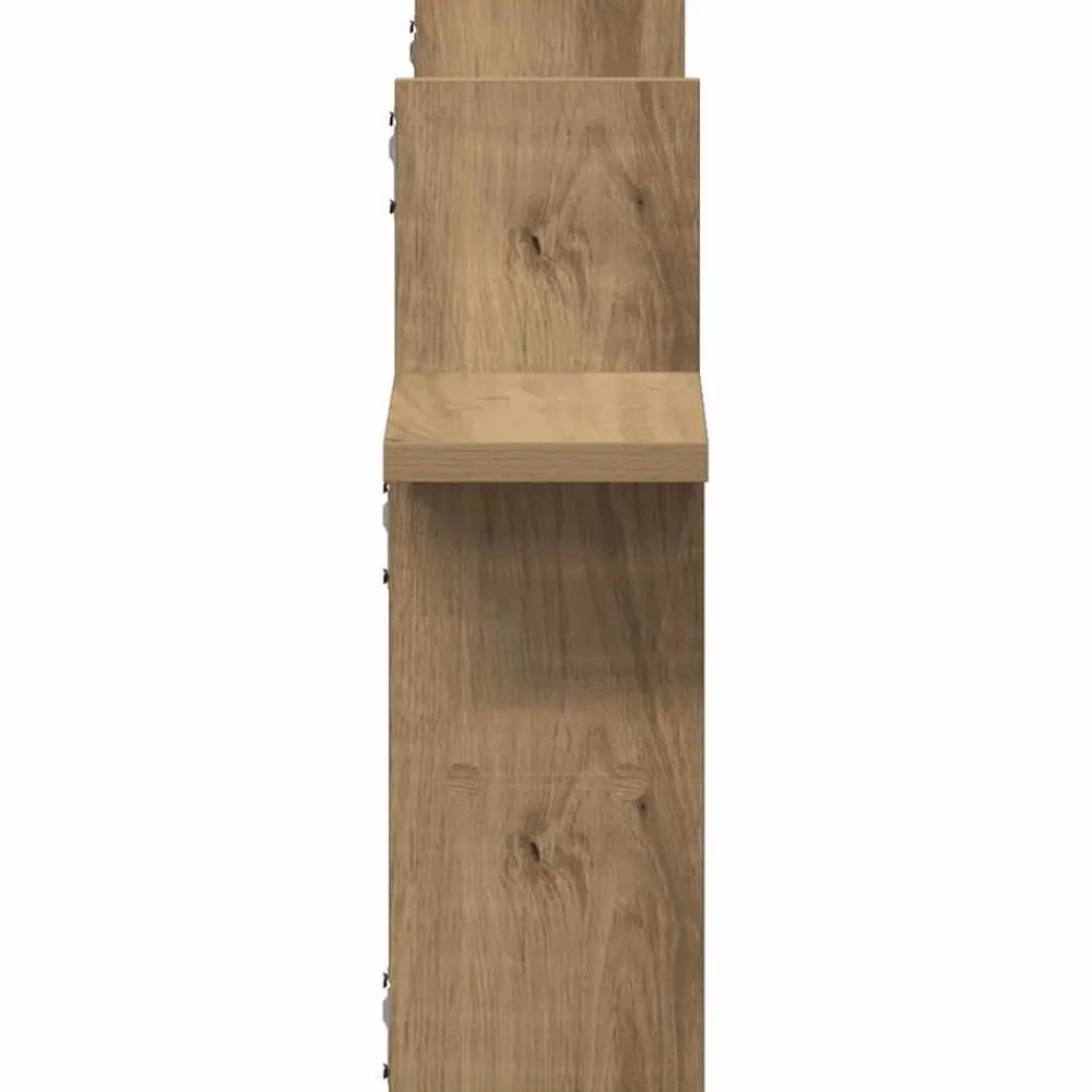 vidaXL Estantes pared 2 uds madera ingeniería artisian 38x12x38 cm Roble Clearance