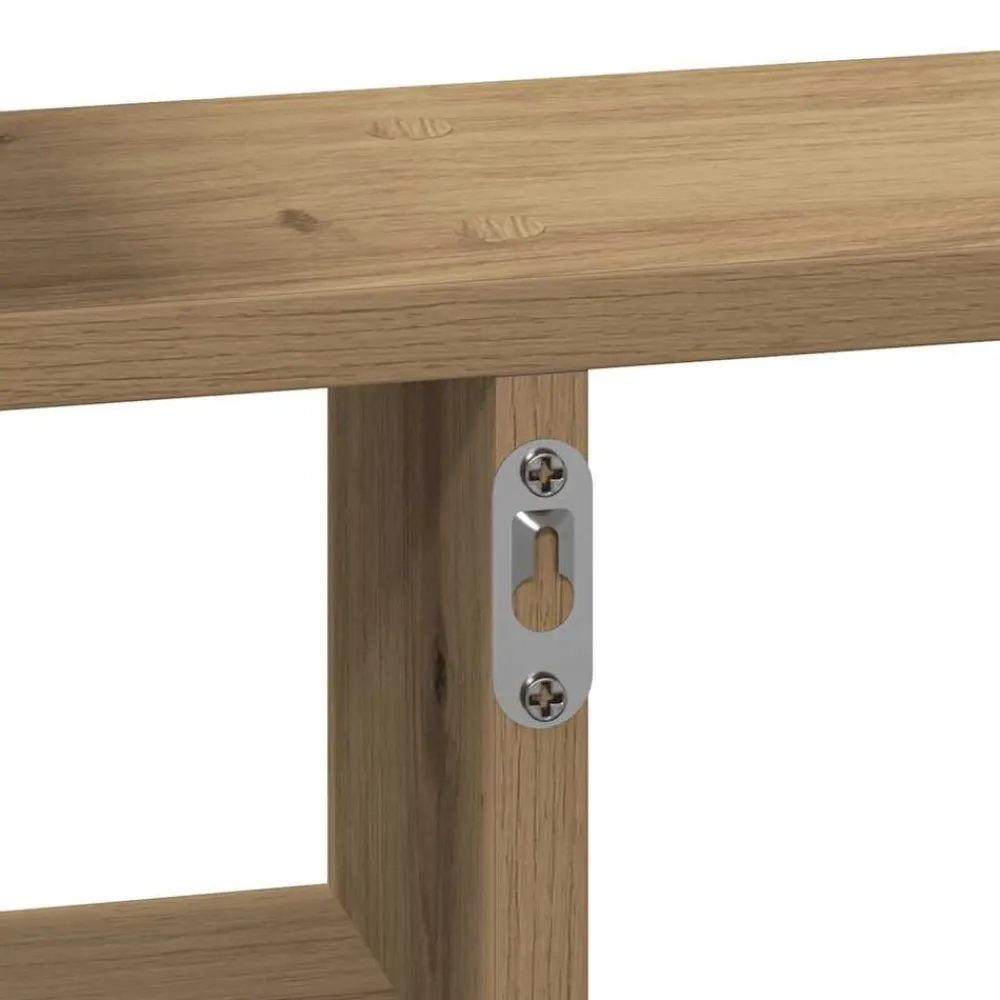 vidaXL Estantes pared 2 uds madera ingeniería artisian 38x12x38 cm Roble Clearance