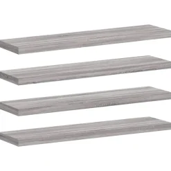 vidaXL Estantes pared 2 uds madera ingeniería 40x10x1,5 cm Gris sonoma Clearance