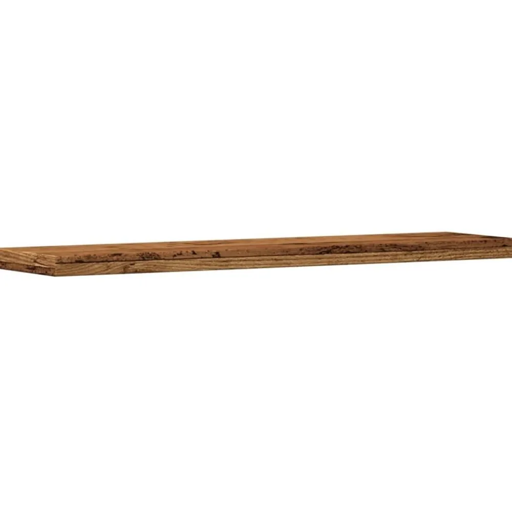 vidaXL Estantes pared 4 uds madera ingeniería envejecida 40x10x1,5 cm Madera antigua Discount