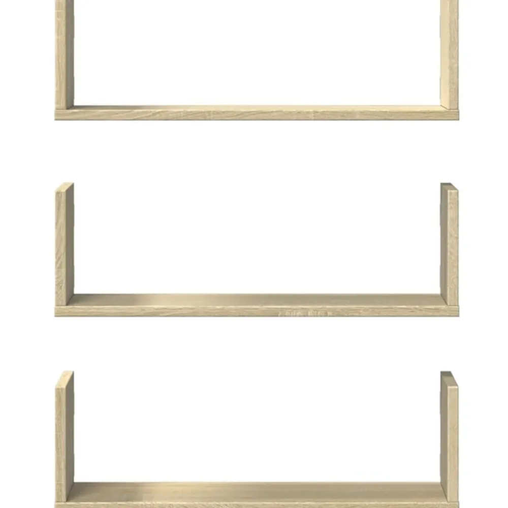 vidaXL Estanterías-Estantes pared 2 uds madera ingeniería 58x18x18 cm