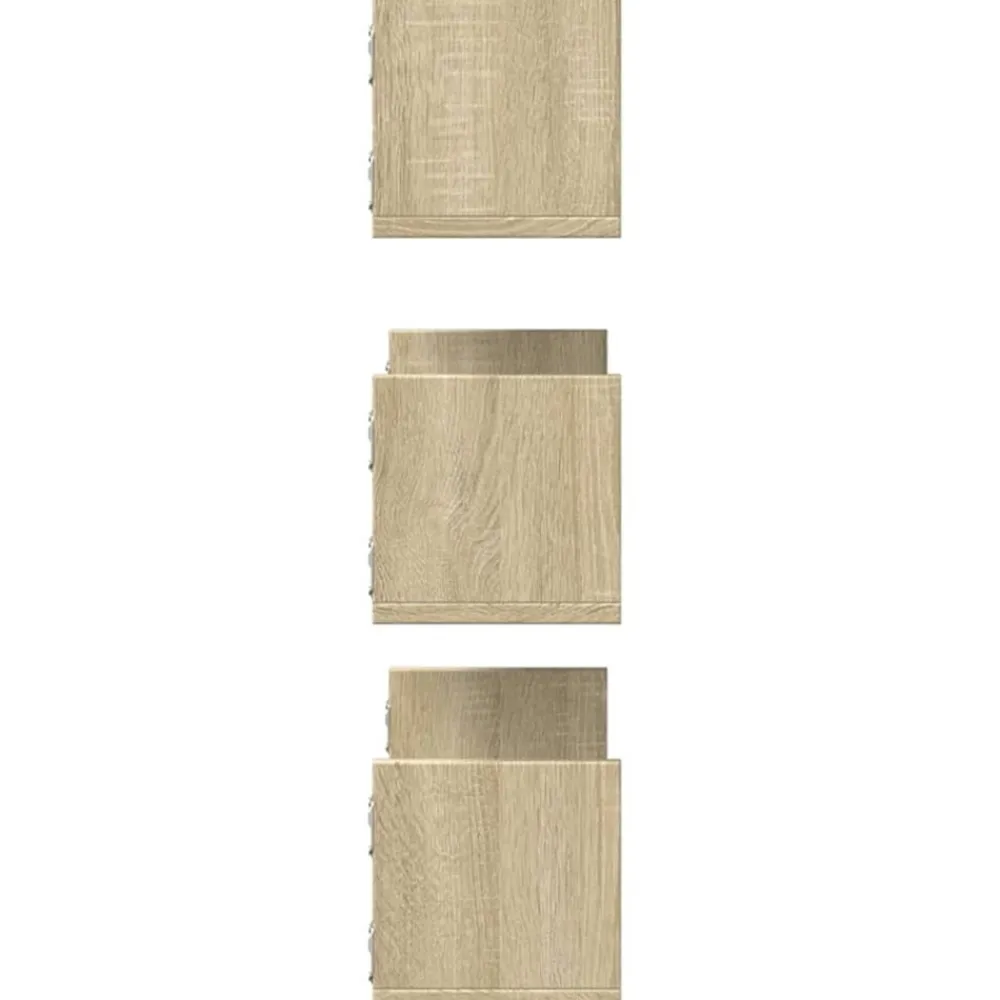vidaXL Estanterías-Estantes pared 2 uds madera ingeniería 58x18x18 cm