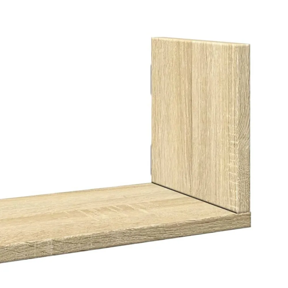 vidaXL Estanterías-Estantes pared 2 uds madera ingeniería 58x18x18 cm
