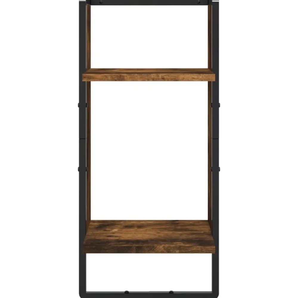vidaXL Estanterías-Estantes pared barras 6 pzas madera de ingeniería