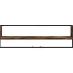vidaXL Estanterías-Estantes pared barras 6 pzas madera de ingeniería