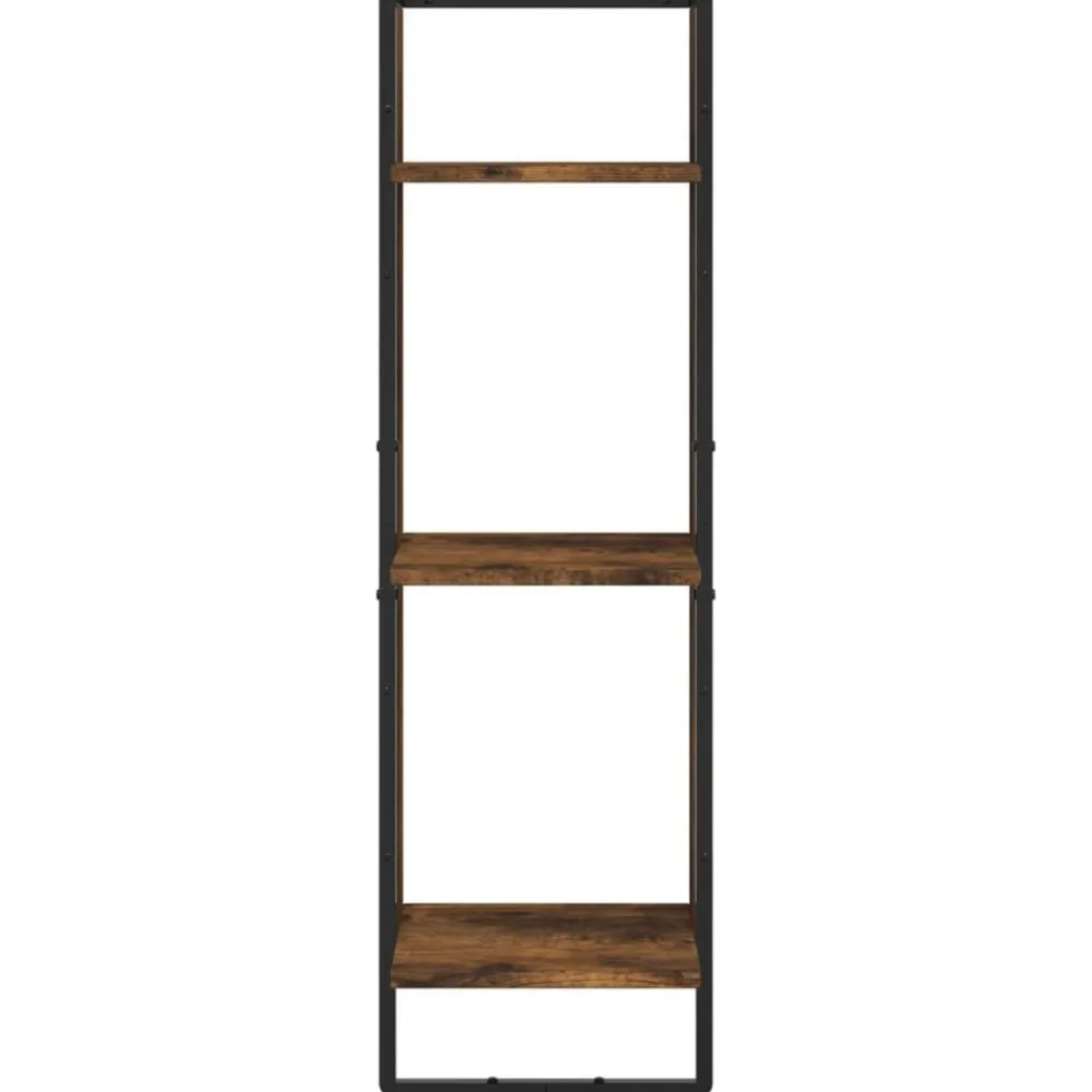 vidaXL Estanterías-Estantes pared barras 6 pzas madera de ingeniería