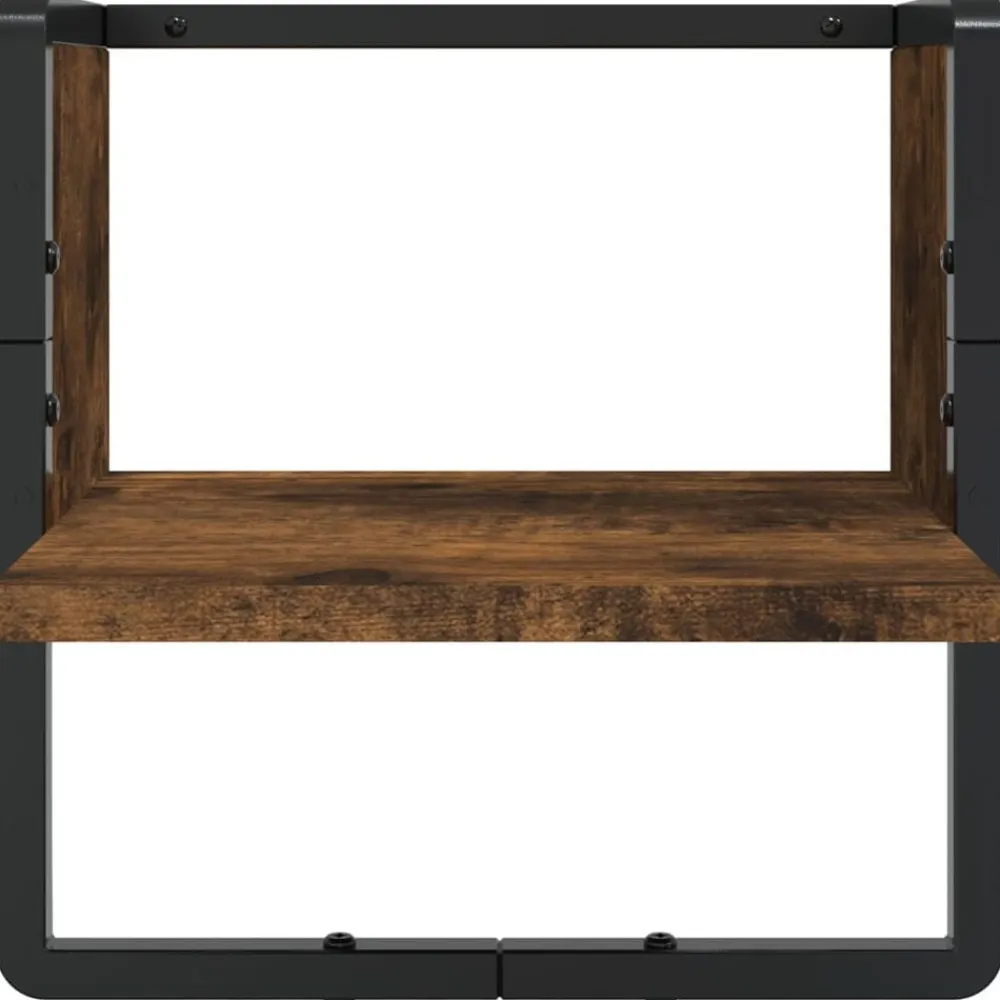 vidaXL Estanterías-Estantes pared barras 6 pzas madera de ingeniería