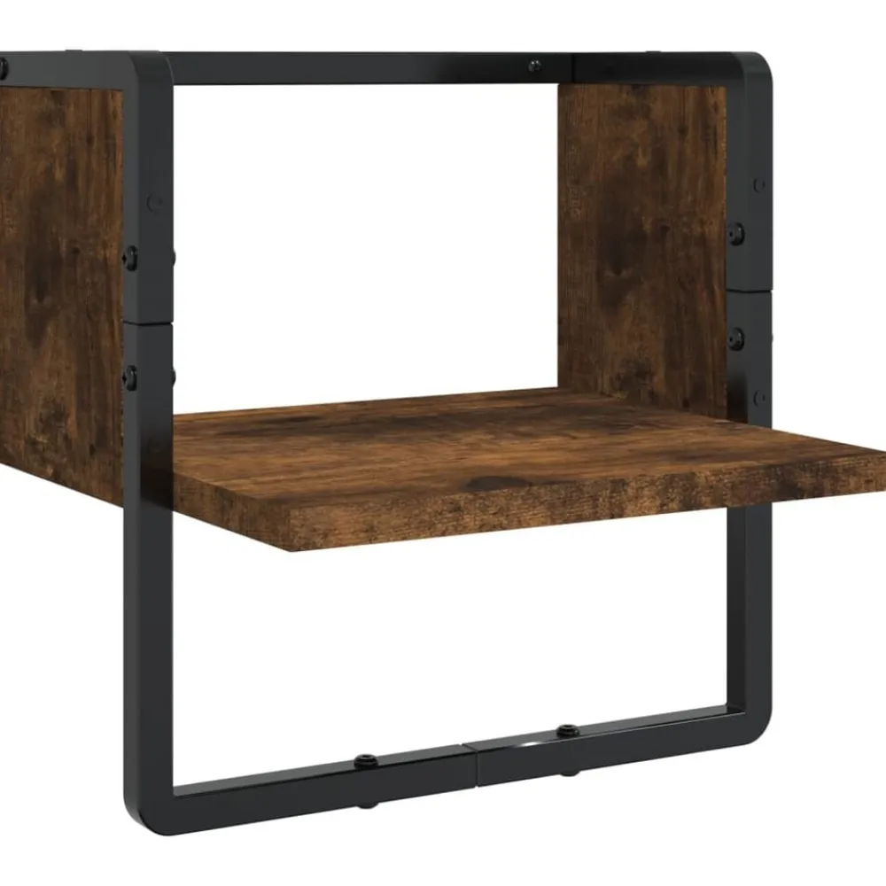vidaXL Estanterías-Estantes pared barras 6 pzas madera de ingeniería