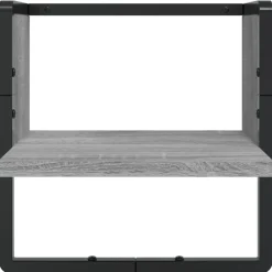 vidaXL Estantes pared con barras 4 pzas madera ingeniería Gris sonoma Outlet