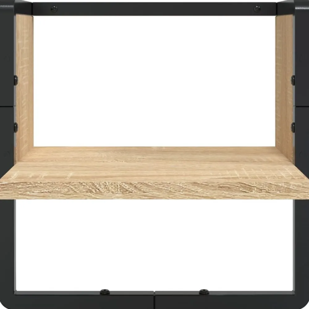 vidaXL Estantes pared con barras 4 pzas madera ingeniería Roble Sonoma Sale