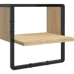 vidaXL Estantes pared con barras 4 pzas madera ingeniería Roble Sonoma Sale