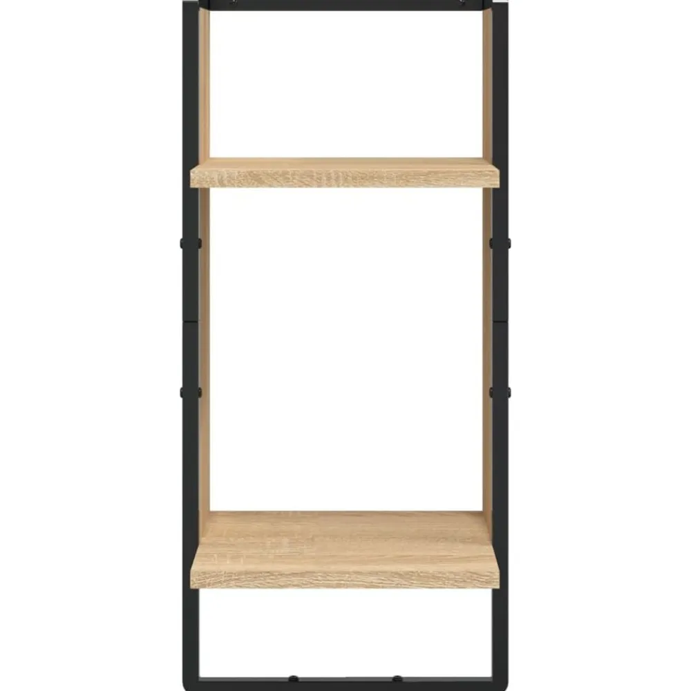 vidaXL Estantes pared con barras 4 pzas madera ingeniería Roble Sonoma Sale